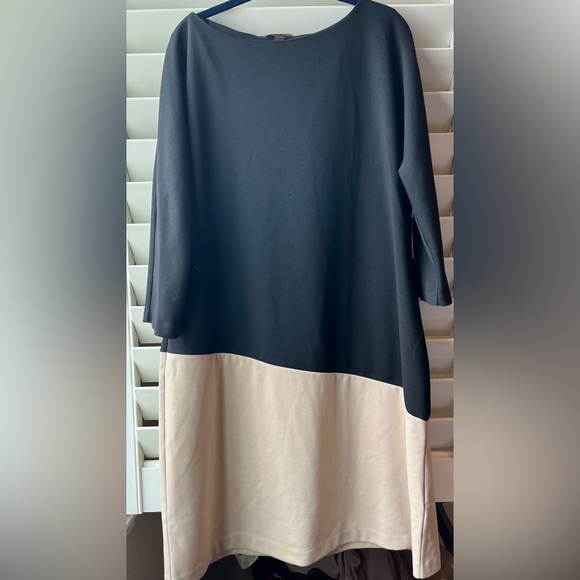 Dana Buchman Dresses & Skirts - Dana Buchman Dress - Black /Tan Dress - 3/4 Sleeve